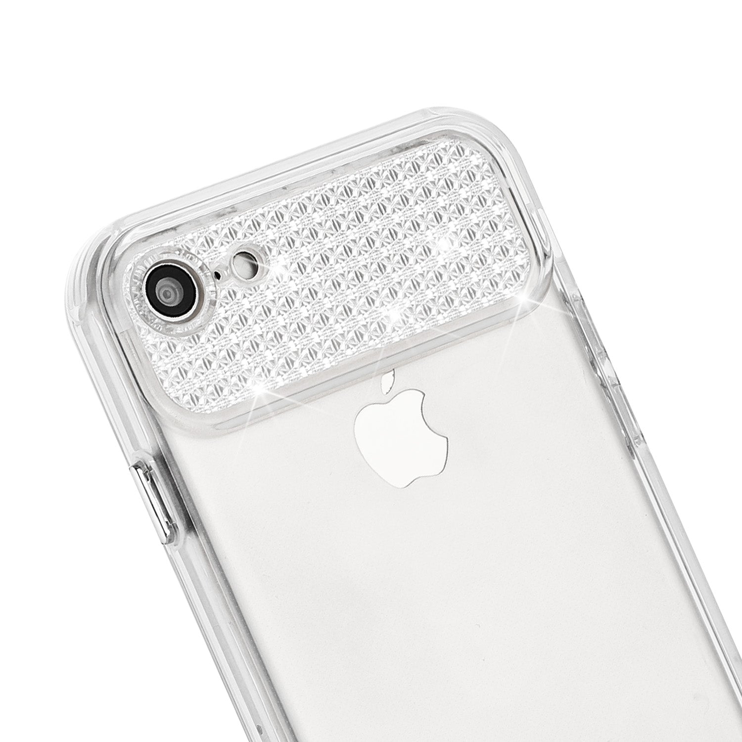 For iPhone 7 / 8 / SE (2020) / SE (2022) Clear Case TPU Drop-resistant Rhinestone Decor Mobile Phone Cover For iPhone 7 / 8 / SE (2020) / SE (2022) Clear Case TPU Drop-resistant Rhinestone Decor Mobile Phone Cover